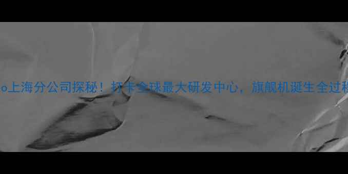 vivo上海分公司探秘打卡全球最大研发中心旗舰机诞生全过程