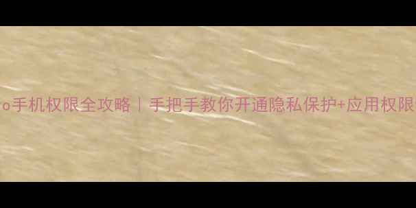 vivo手机权限全攻略手把手教你开通隐私保护应用权限管理