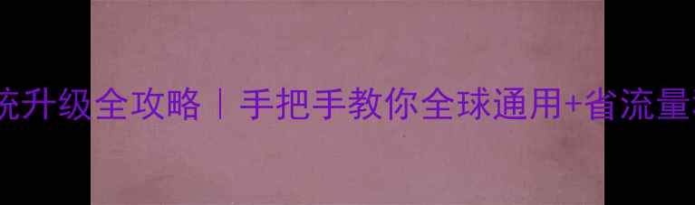 图片 🔥无锁美版iPhone系统升级全攻略｜手把手教你全球通用+省流量秘籍（附避坑指南）1